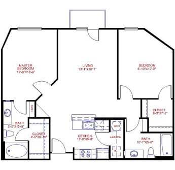 Traditional 2x2 849-1584 SF 4712 floor plan